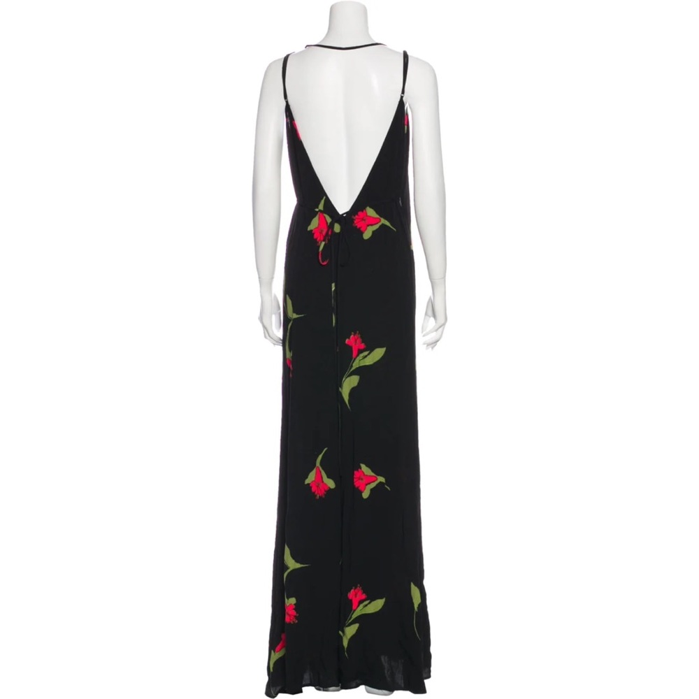 Reformation Seine Wrap Dress Black Floral - Picture 7 of 15